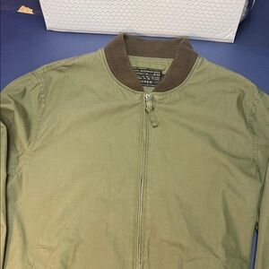 J Crew Men's Olive Green Bomber Jacket